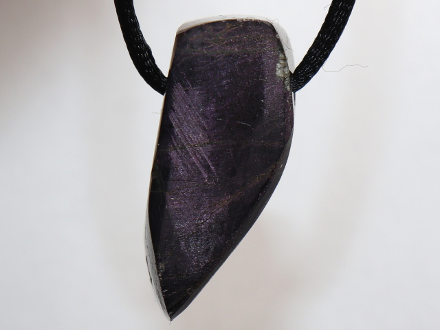 Preview: purpurite with cord or silver 925