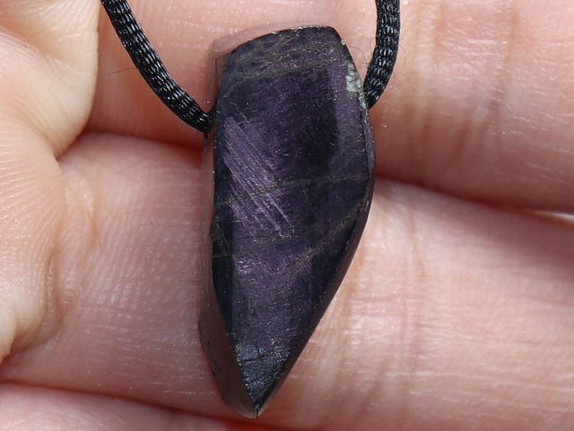 purpurite with cord or silver 925