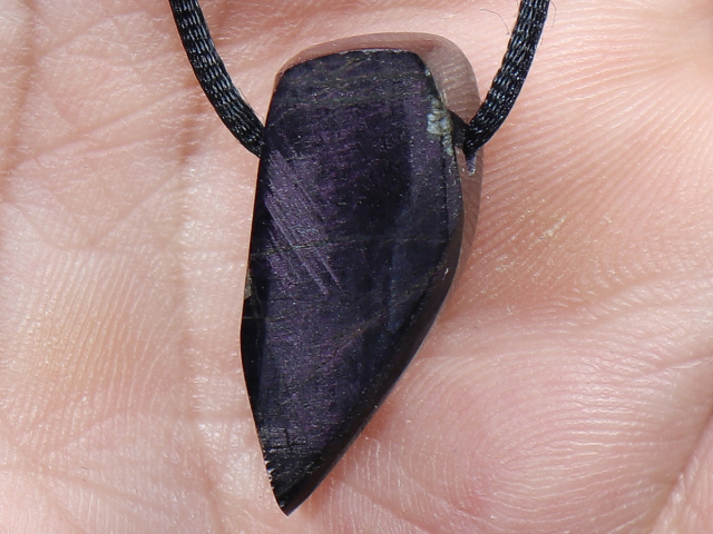 purpurite with cord or silver 925