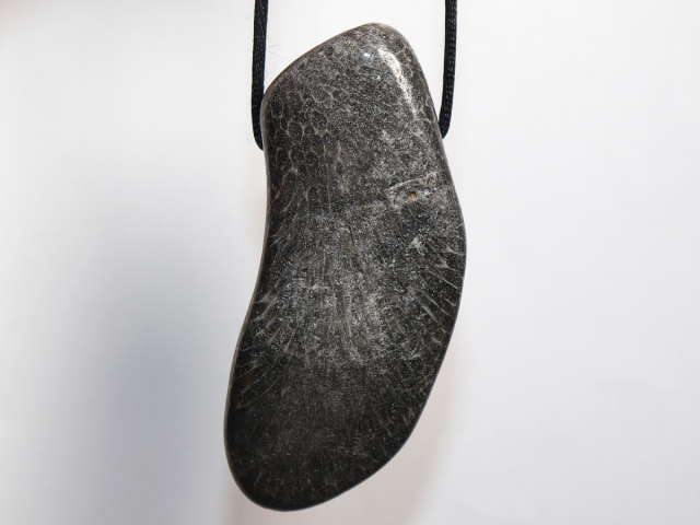 Preview: schwarze Koralle mit Band oder Silber 925