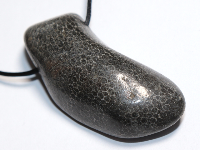 Preview: schwarze Koralle mit Band oder Silber 925