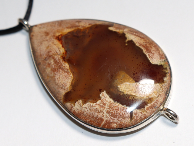 Preview: Amulettstein mit Band oder Silber 925