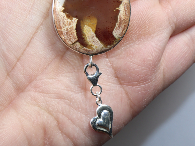 Amulettstein mit Band oder Silber 925