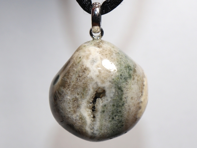 ocean jasper with cord or silver 925