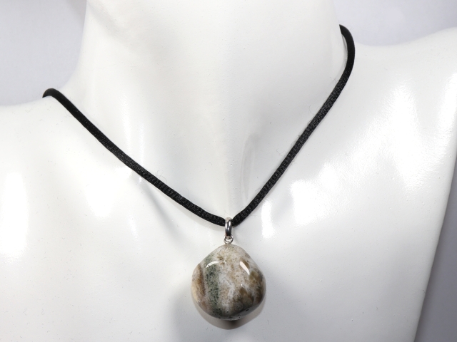 ocean jasper with cord or silver 925