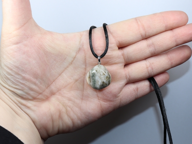 ocean jasper with cord or silver 925