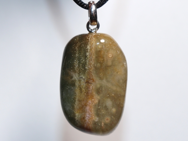 ocean jasper with cord or silver 925