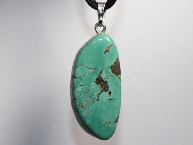turquoise with cord or silver 925