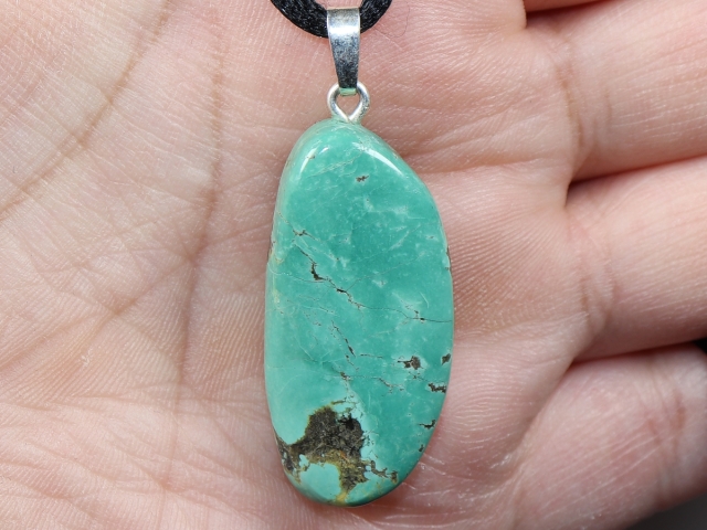 turquoise with cord or silver 925