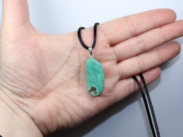 turquoise with cord or silver 925
