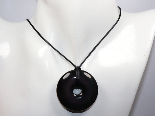 Preview: rainbow obsidian with cord