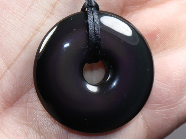 rainbow obsidian with cord