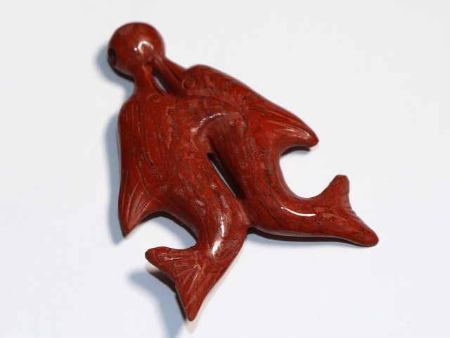 red jasper with nylon cord