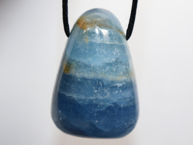 blue aragonite with cord or silver 925