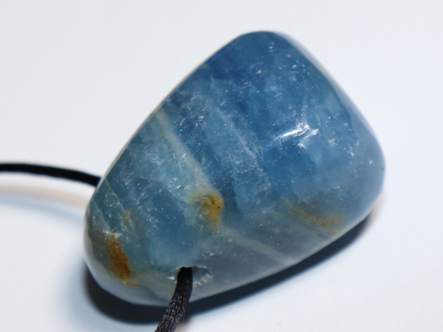 blue aragonite with cord or silver 925