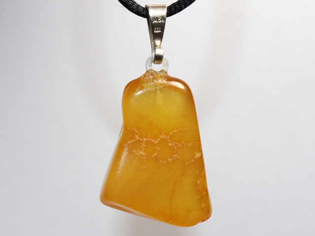 amber with cord or silver 925