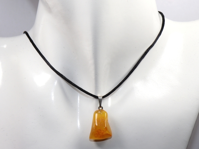 amber with cord or silver 925
