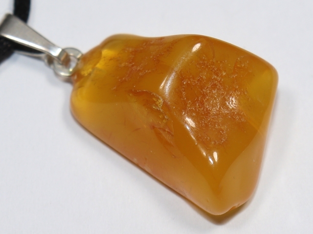 amber with cord or silver 925