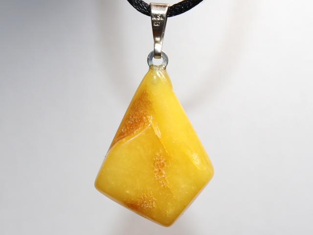 amber with cord or silver 925