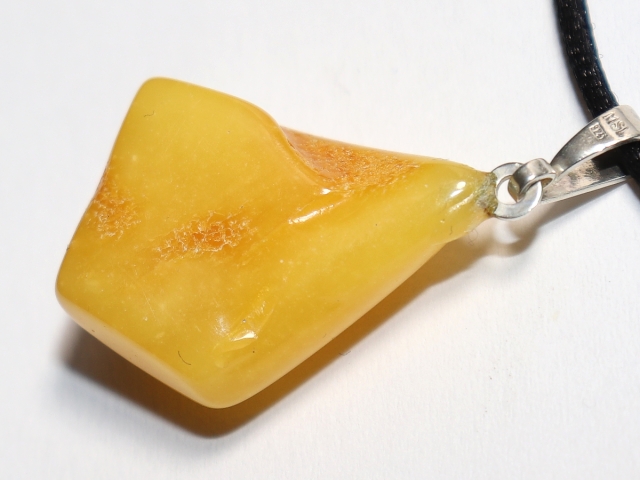 amber with cord or silver 925