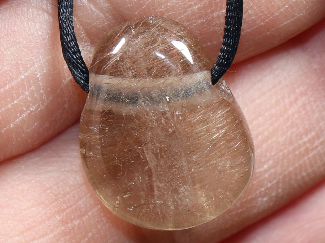 Rutilquarz mit Band oder Silber 925