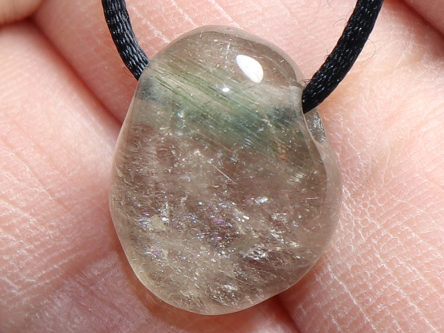 actinolite quartz with cord or silver 925