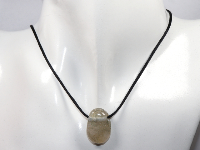 Preview: Aktinolithquarz mit Band oder Silber 925