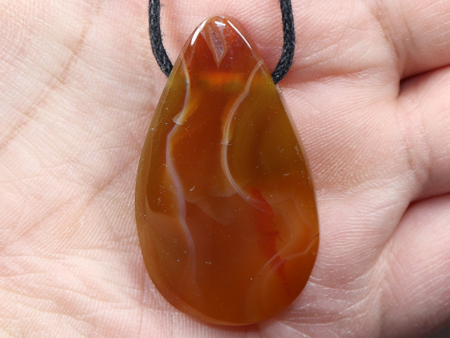 condor agate with cord or silver 925