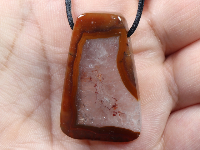 condor agate with cord or silver 925