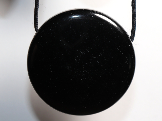 Preview: schwarzer Obsidian mit Band oder Silber 925