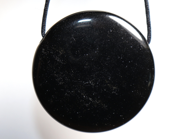 Preview: schwarzer Obsidian mit Band oder Silber 925