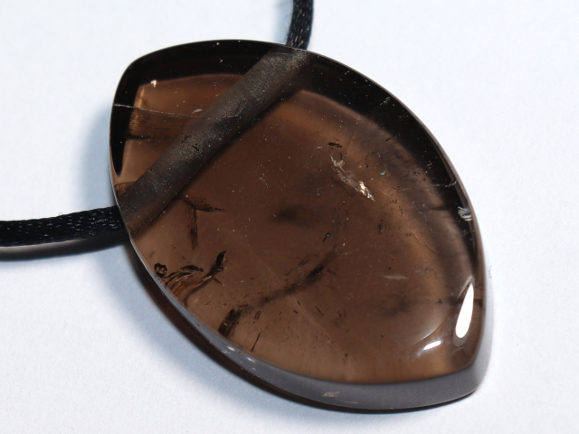 Preview: smoky quartz with cord or silver 925