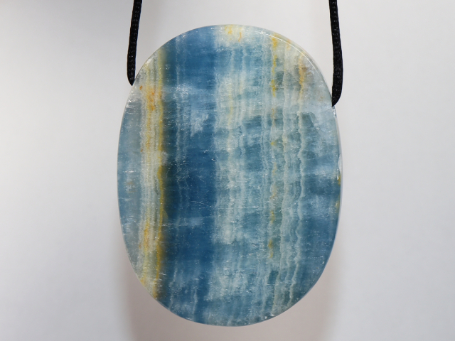 blue aragonite with cord or silver 925