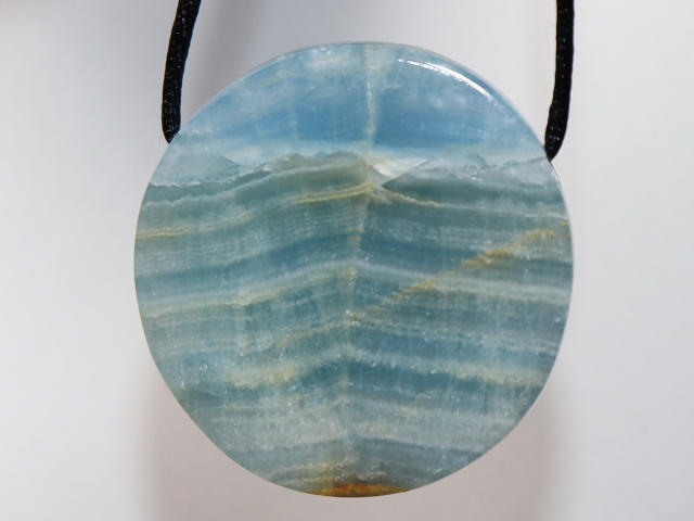 blue aragonite with cord or silver 925