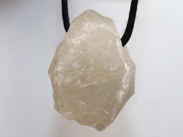 smoky quartz with cord or silver 925