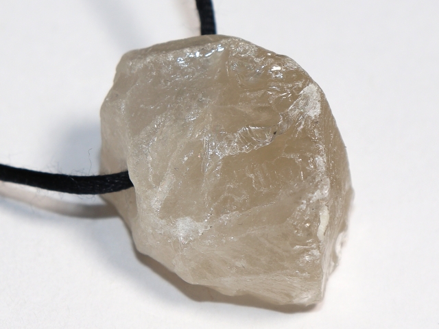 smoky quartz with cord or silver 925