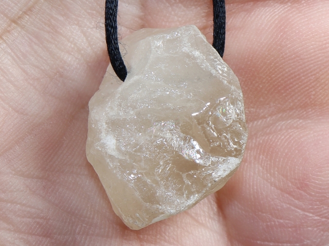 smoky quartz with cord or silver 925