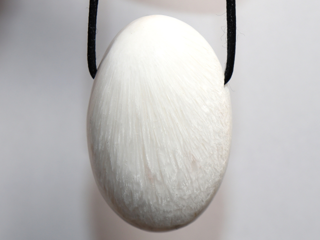 scolecite with cord or silver 925