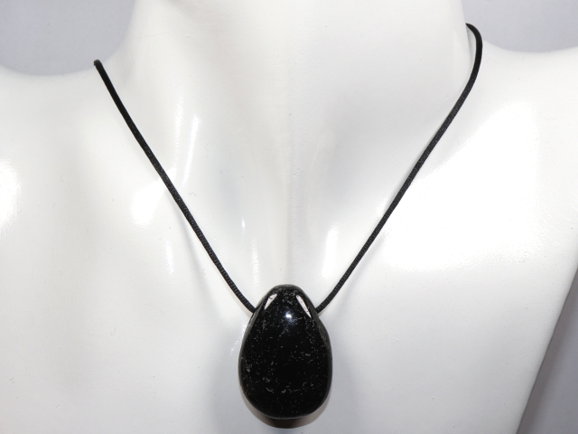 Preview: black tourmaline (Schorl) with cord or silver 925