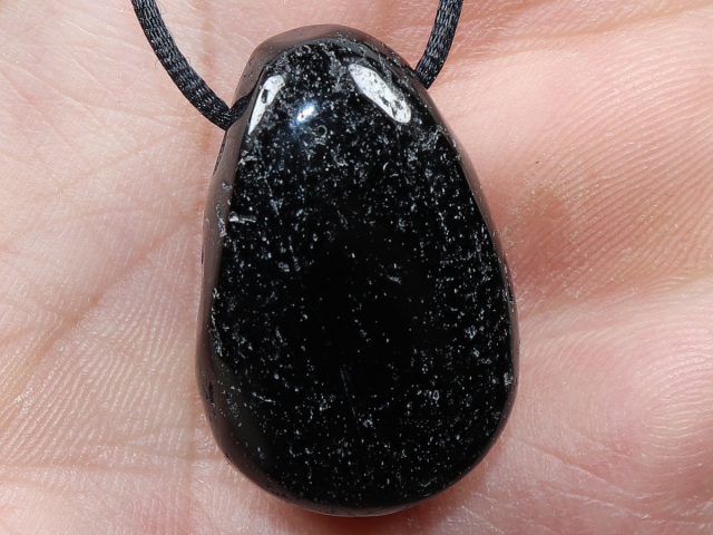 black tourmaline (Schorl) with cord or silver 925