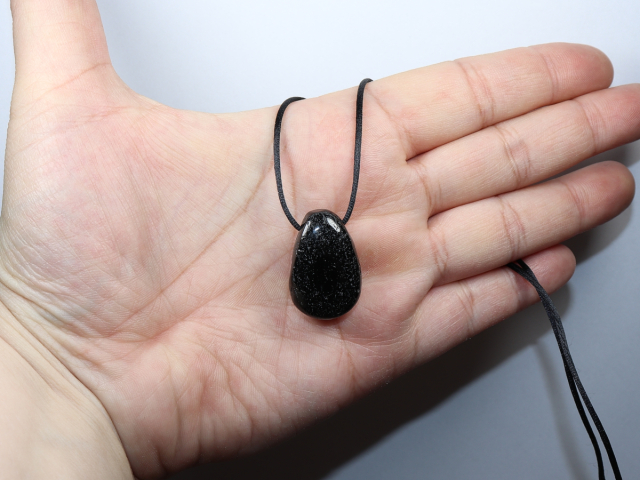 black tourmaline (Schorl) with cord or silver 925