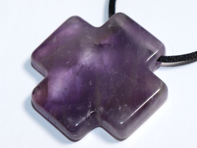 amethyst with cord or silver 925