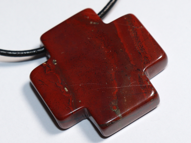 roter Jaspis mit Band oder Silber 925