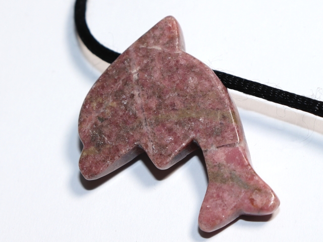 rhodonite with cord or silver 925