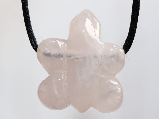 rose quartz with cord or silver 925