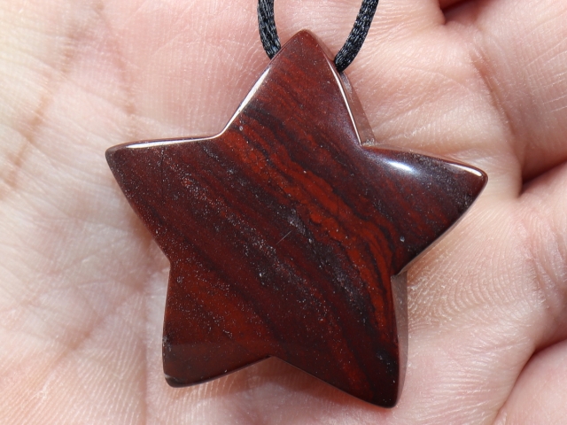 red jasper with cord or silver 925
