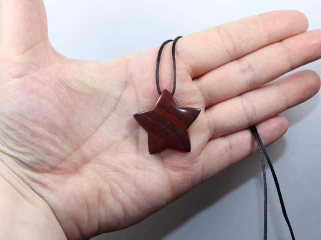 red jasper with cord or silver 925
