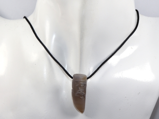 agate with cord or silver 925