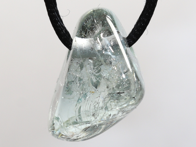 Preview: blue topaz with cord or silver 925