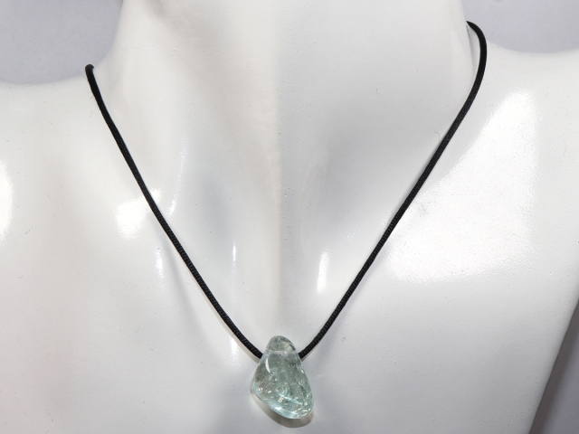 Preview: blue topaz with cord or silver 925